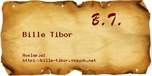 Bille Tibor névjegykártya